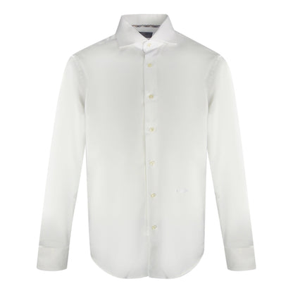 Aquascutum Plain Long Sleeve White Shirt