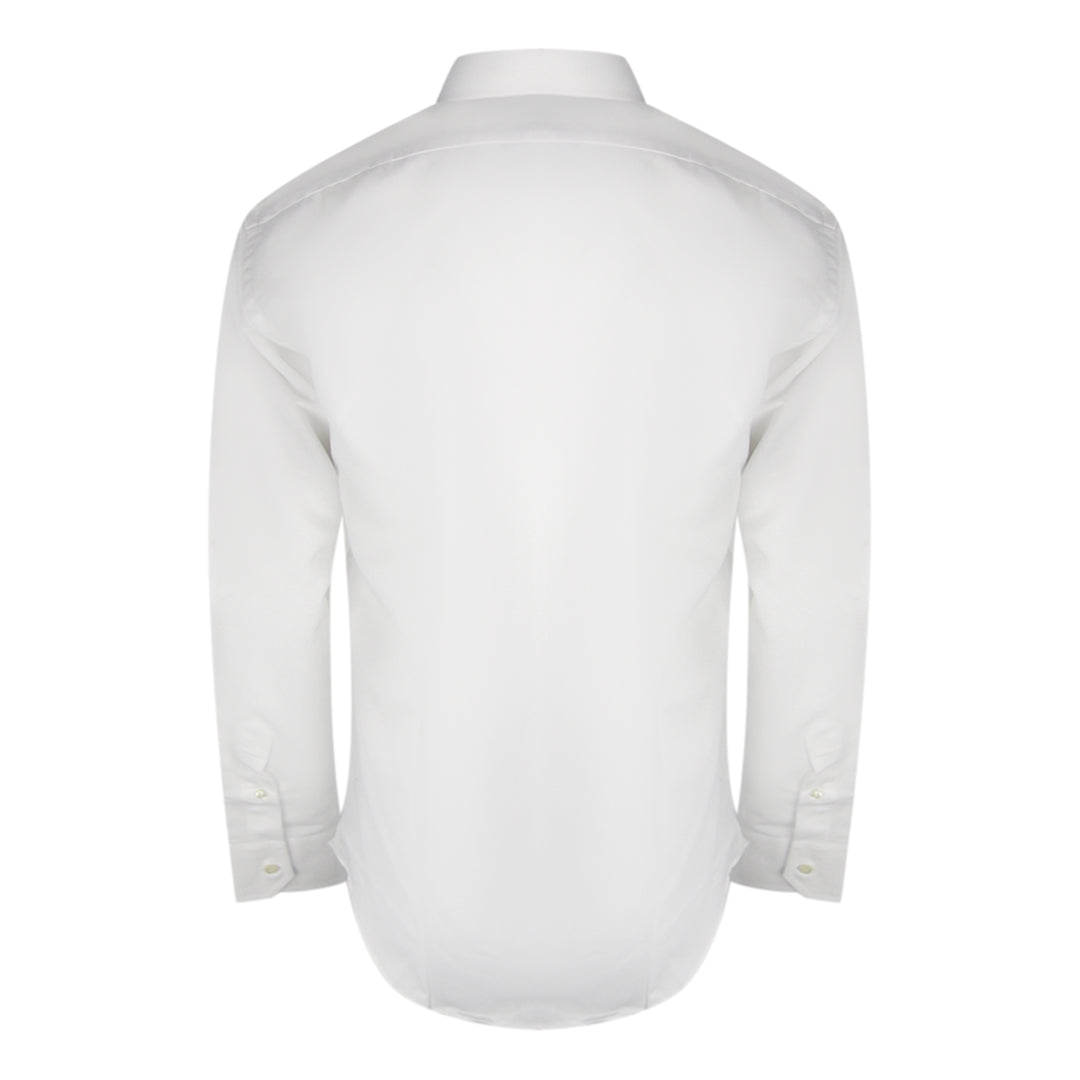 Aquascutum Plain Long Sleeve White Shirt