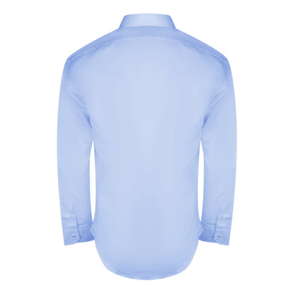 Aquascutum Plain Long Sleeve Blue Shirt