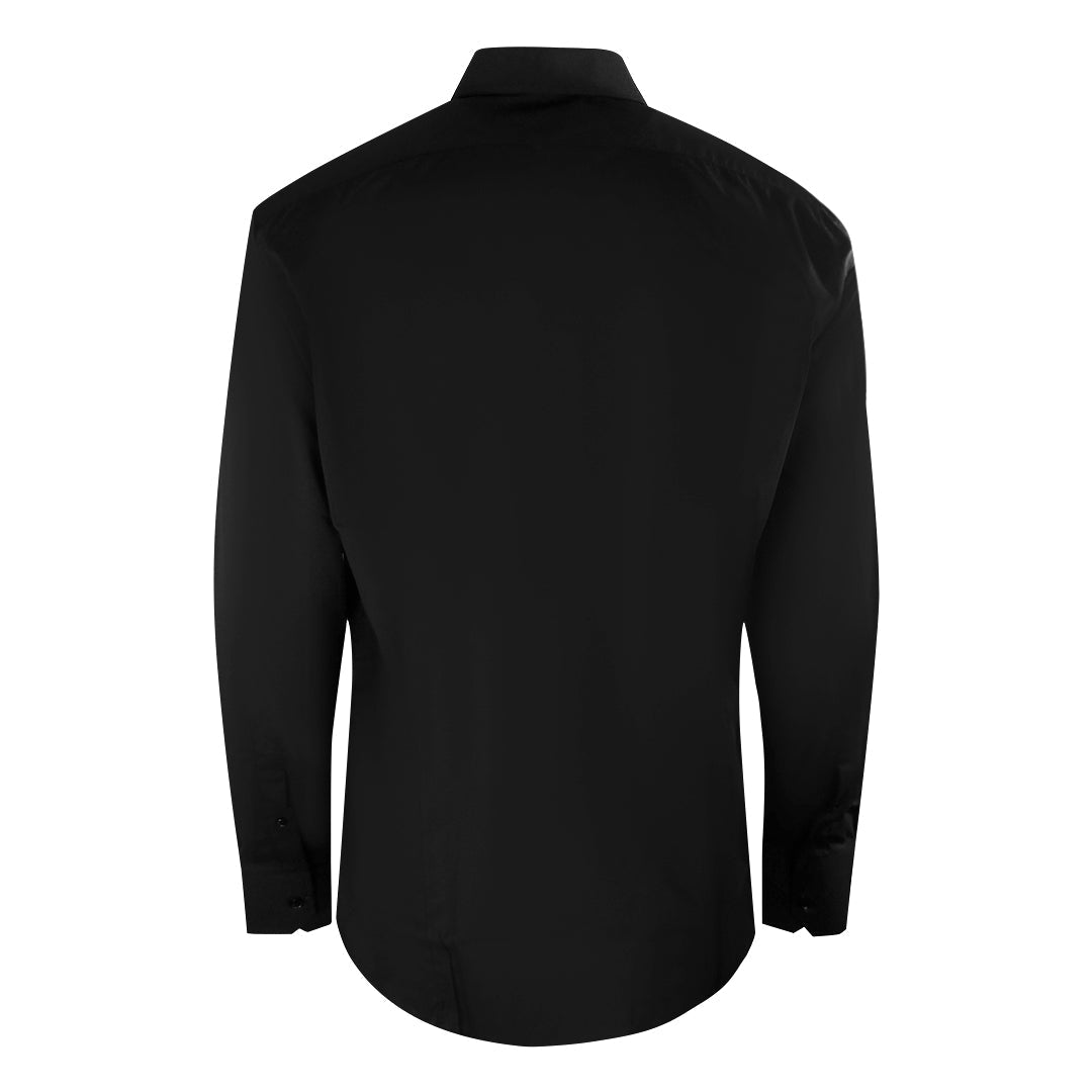 Aquascutum Plain Long Sleeve Black Shirt