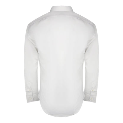 Aquascutum Branded Plain Long Sleeve White Shirt