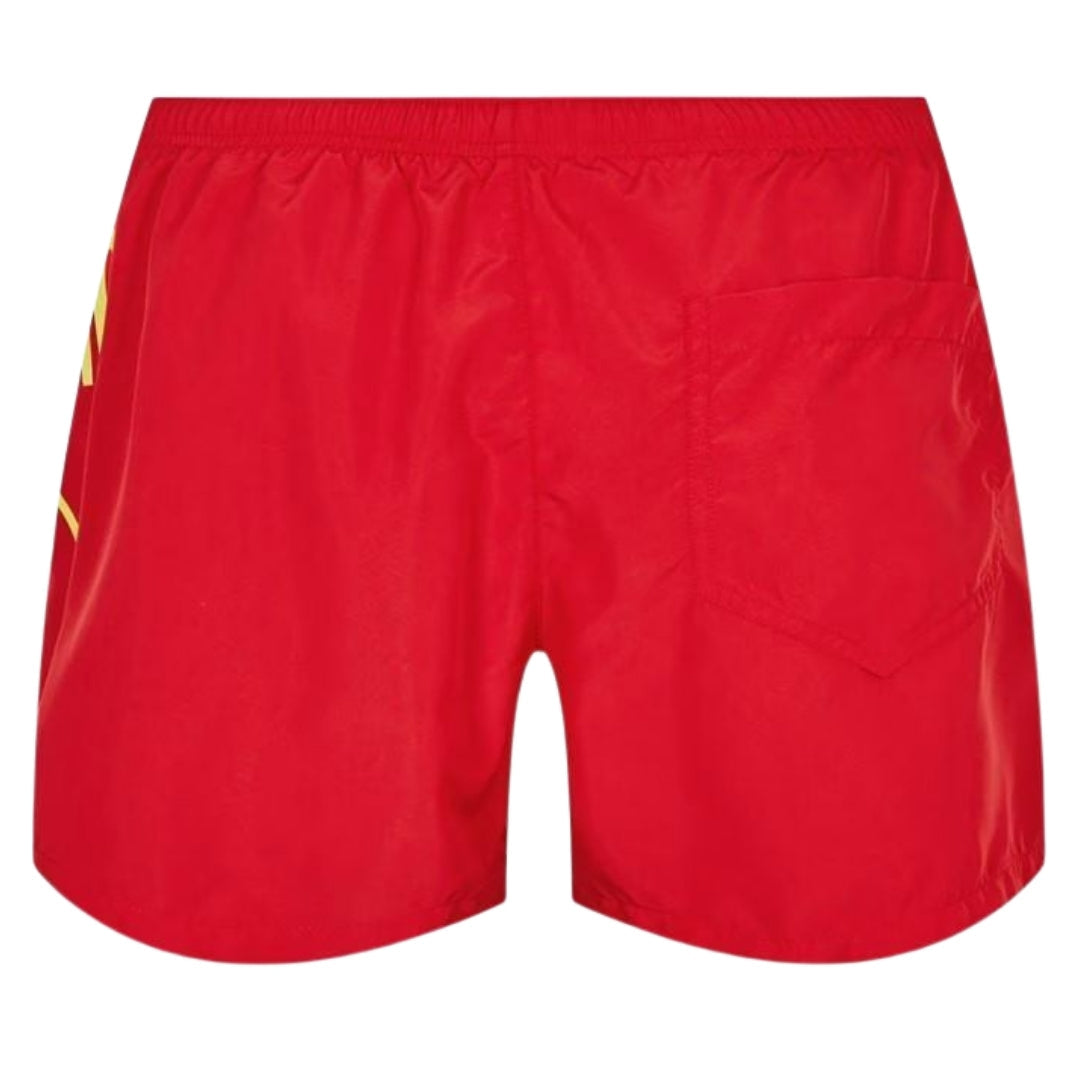 Moschino Large Milano Logo Red Short Swim Shorts S