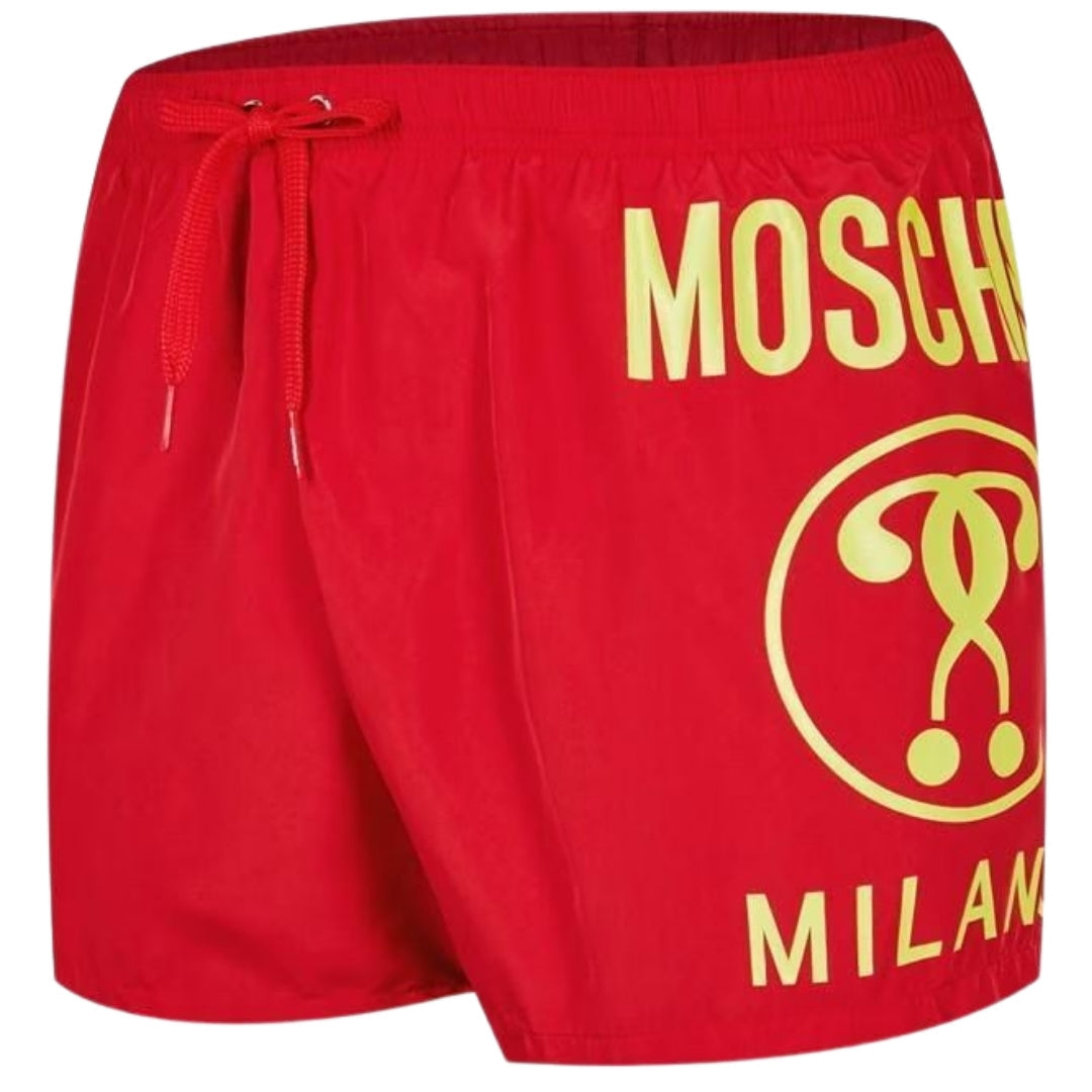 Moschino Large Milano Logo Red Short Swim Shorts S