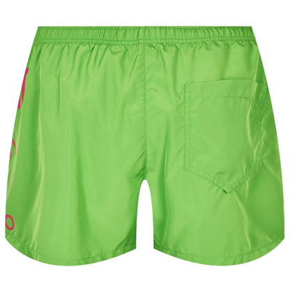 Moschino Large Milano Logo Green Short Swim Shorts S