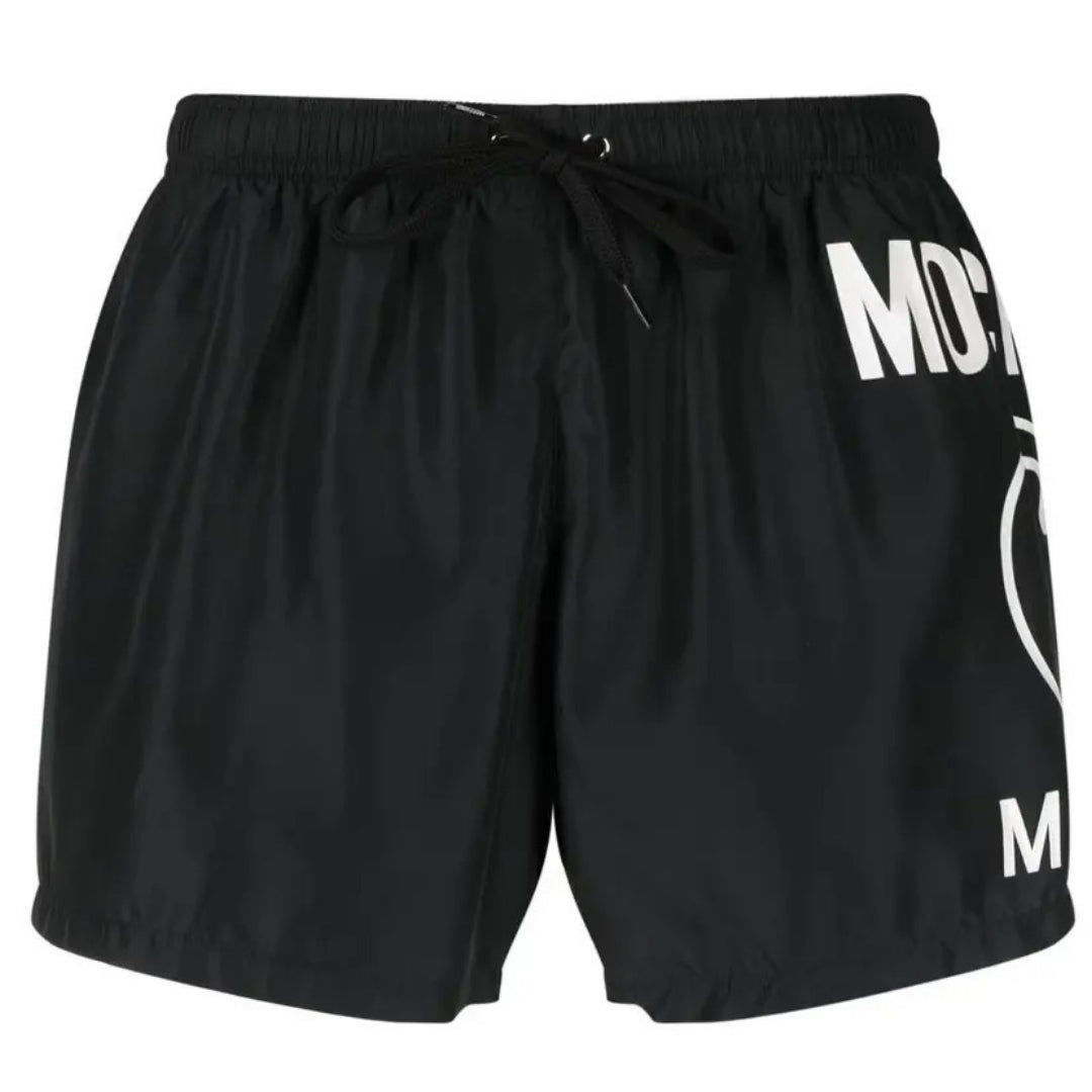 Moschino Large Milano Logo Black Short Swim Shorts XS