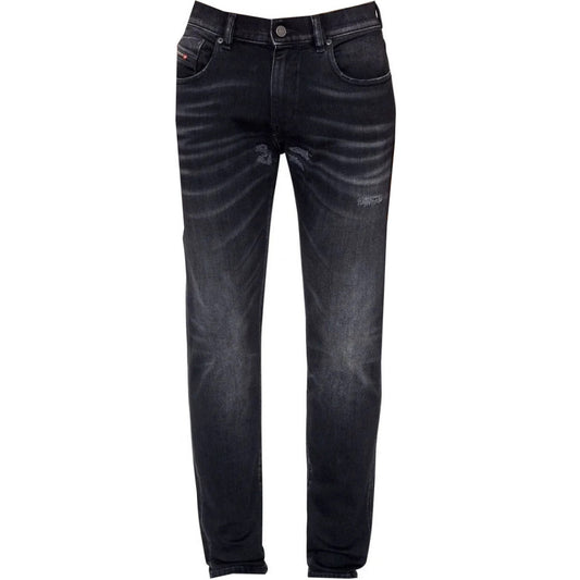 Diesel D-Strukt Black Destroyed Reinforced Denim Jeans W28 / 30L