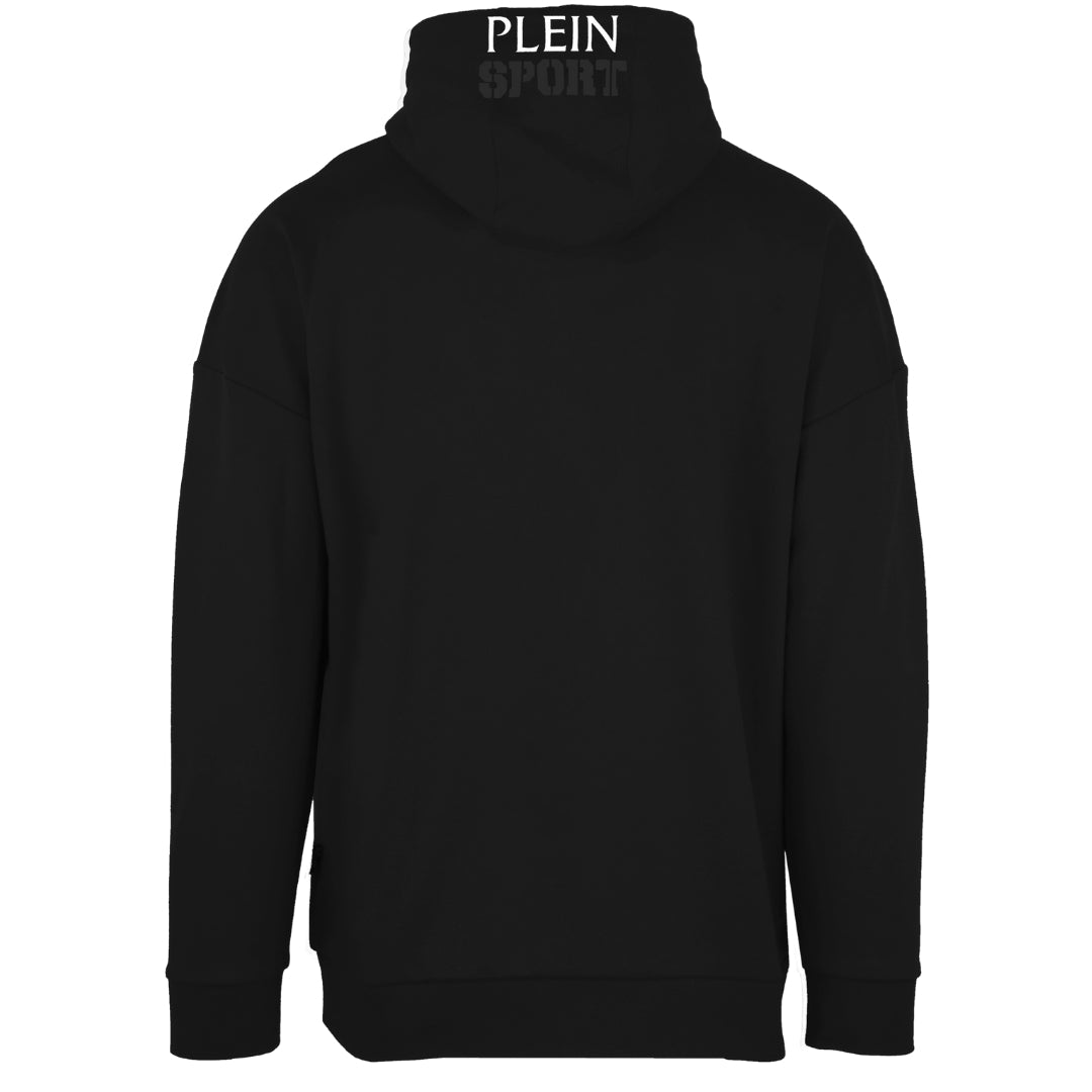 Plein Sport Patch Logo Taped Hood Black Hoodie M