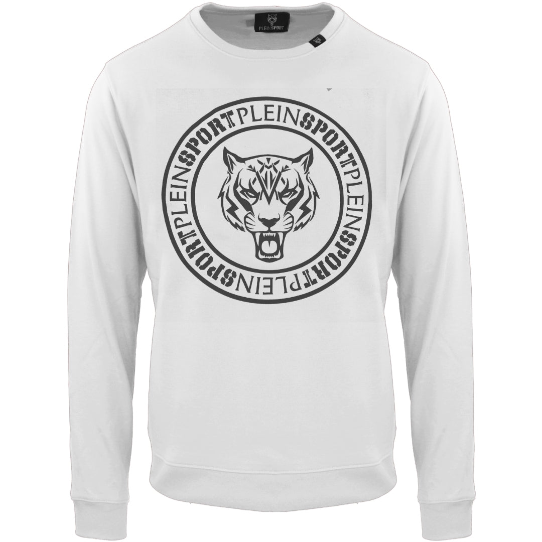 Plein Sport Large Circle Logo White Jumper S