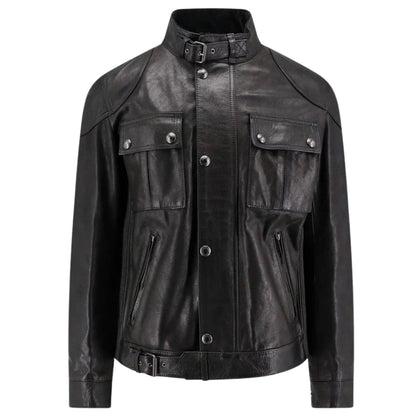 Belstaff Gangster Black Leather Jacket XXXXXXL