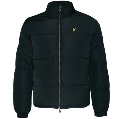 Lyle & Scott Fair Isle Reversible Black Puffer Jacket XS