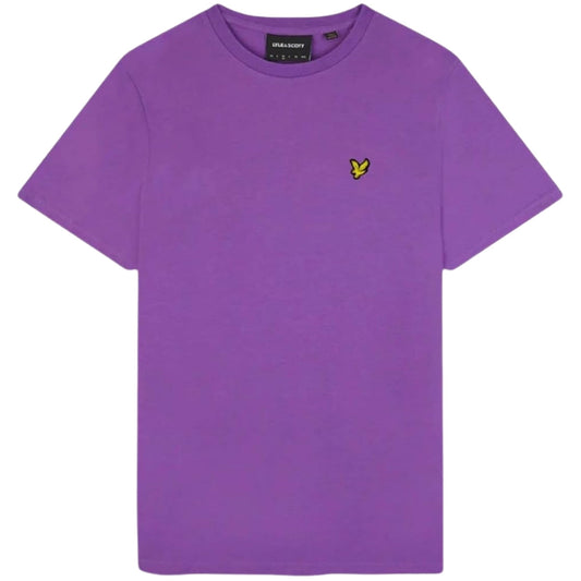 Lyle & Scott Brand Chest Logo Card Purple T-Shirt