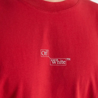 Off-White Blocks Book Oversized Fit Red T-Shirt M