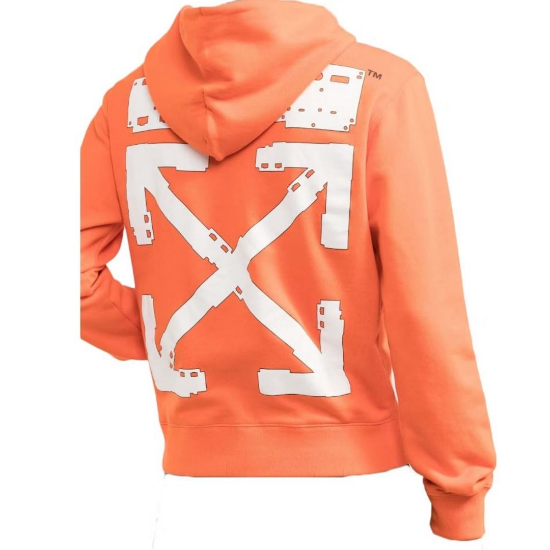 Off-White X Teenage Engineering Regular Fit Orange Hoodie XS