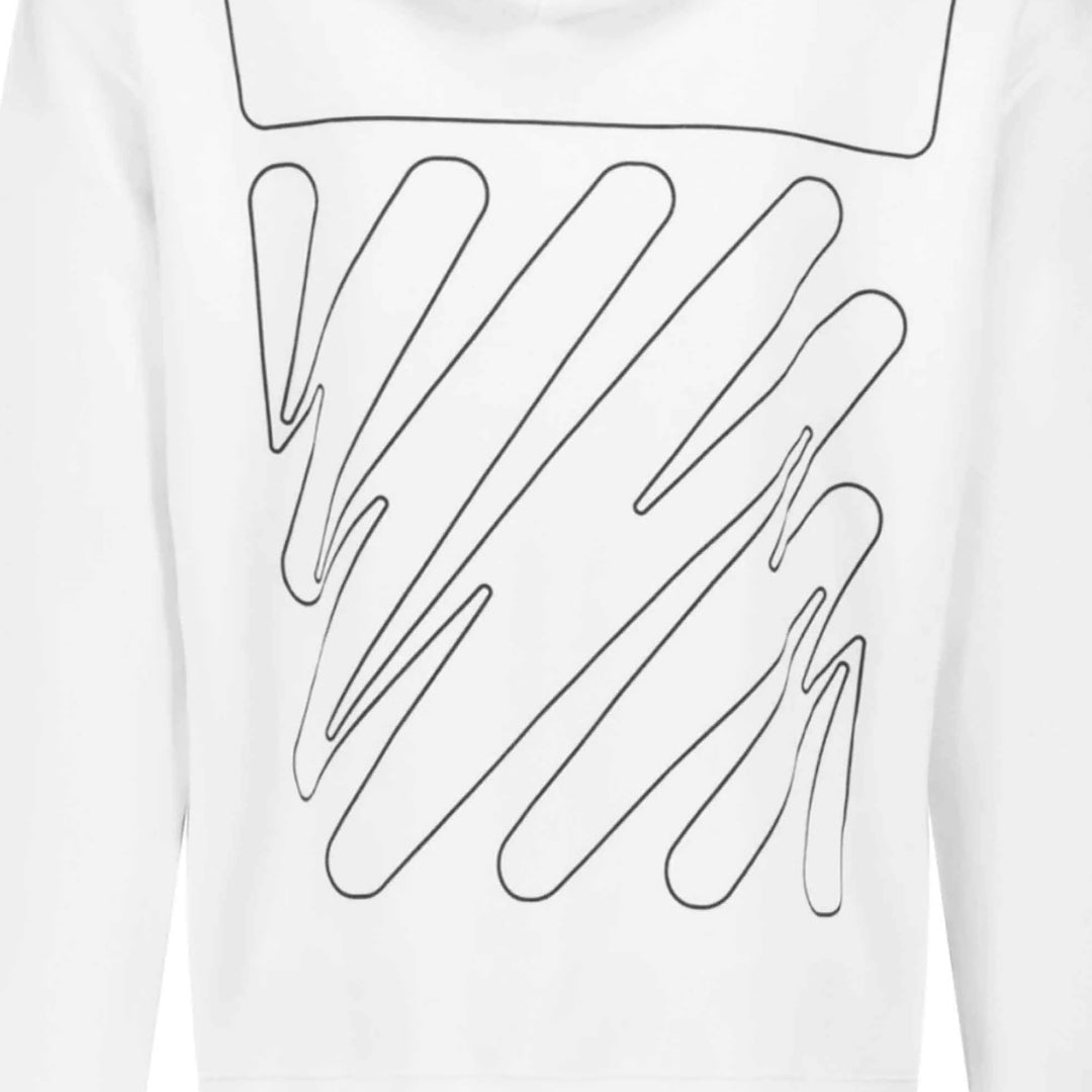 Off-White Diag Wave Outline White Hoodie XS