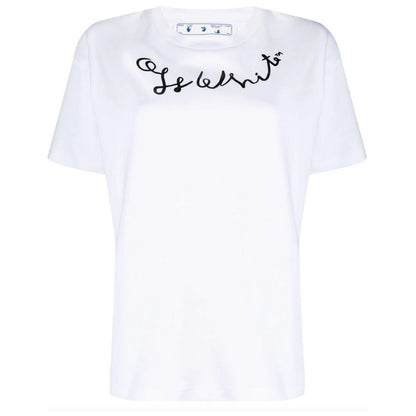 Off-White Left Hand Logo Regular Fit White T-Shirt XS