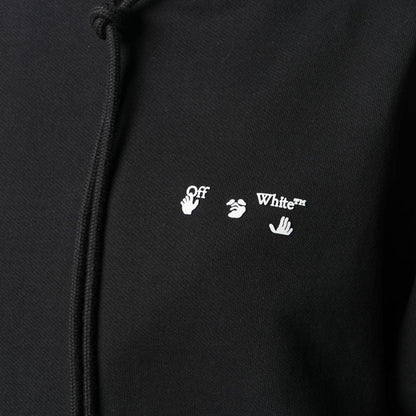 Off-White Regular Fit OW Logo Black Hoodie M