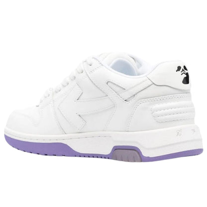 Off White Out Of Office 'For Walking' Lilac/White Leather Sneakers