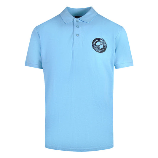 Cavalli Class Mens Polo Shirt SXT64I KB002 05048 Light Blue