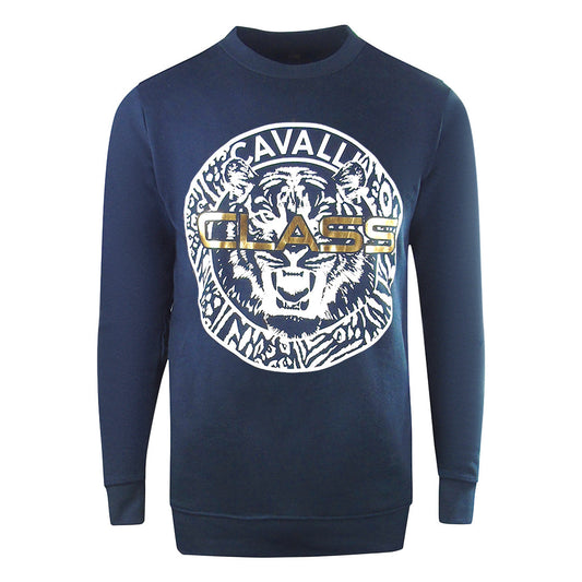 Cavalli Class Mens Sweater SXT68L CF052 04926 Navy Blue