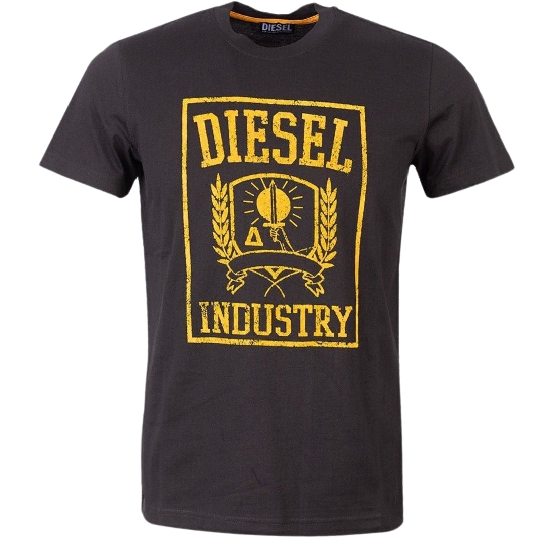 Diesel Industry Shield Design Black T-Shirt S