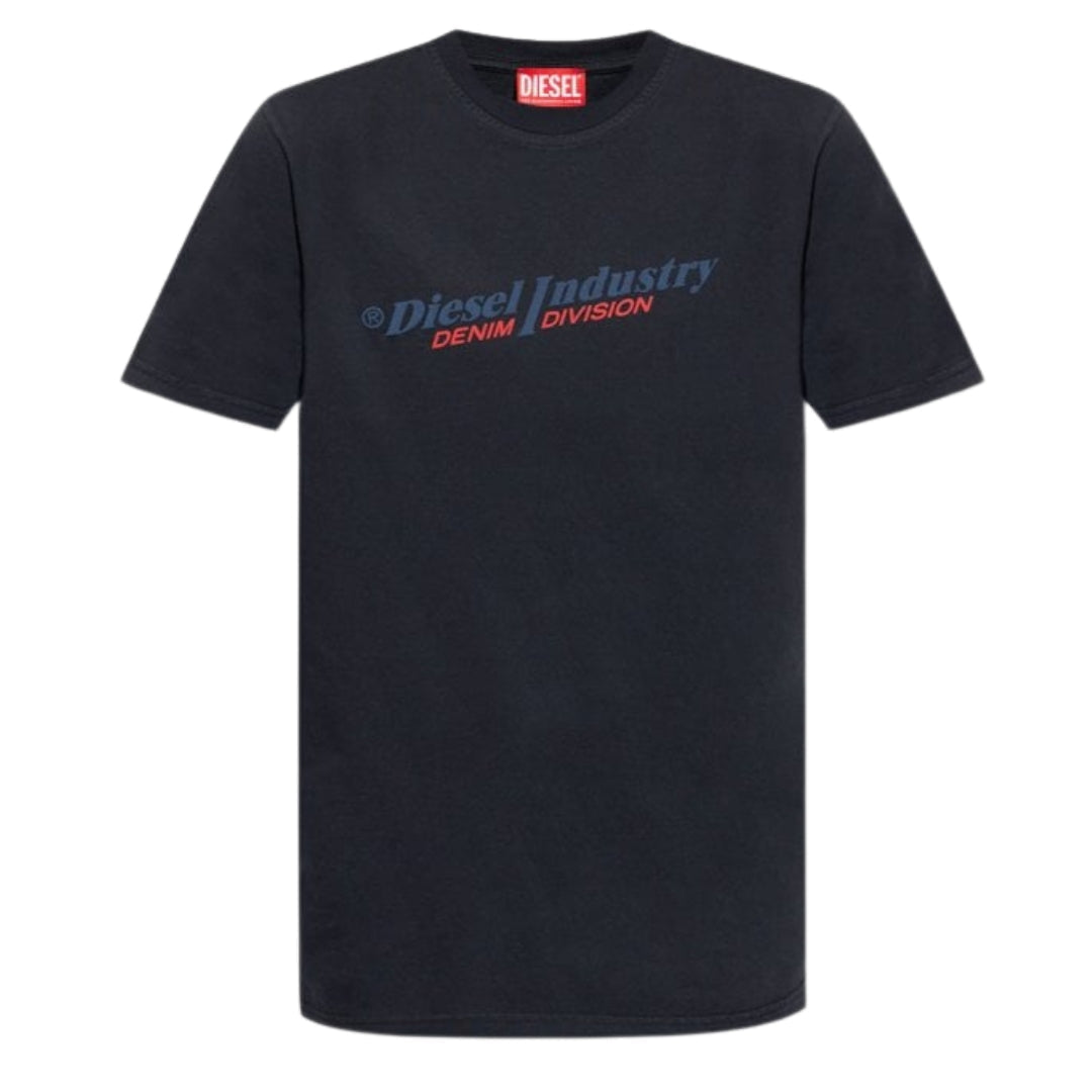 Diesel Industry Denim Division Logo Navy Blue T-Shirt S