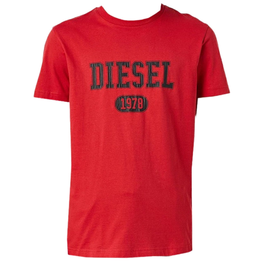 Diesel 1976 Varsity Logo Red T-Shirt S