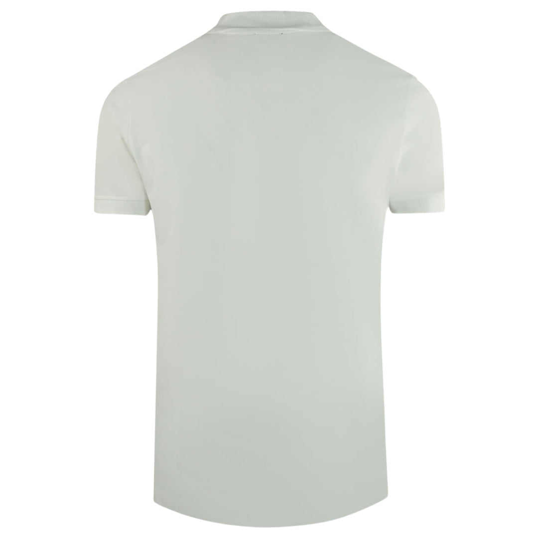 Diesel Brand Logo White Polo Shirt S