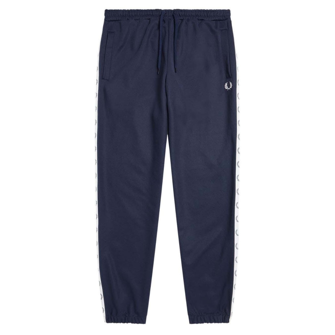 Fred Perry Branded Taped Hem Carbon Blue Sweatpants XS