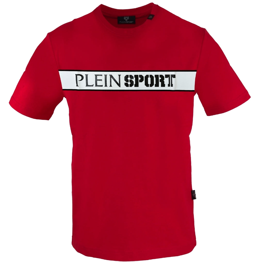 Plein Sport Panel Logo Red T-Shirt S