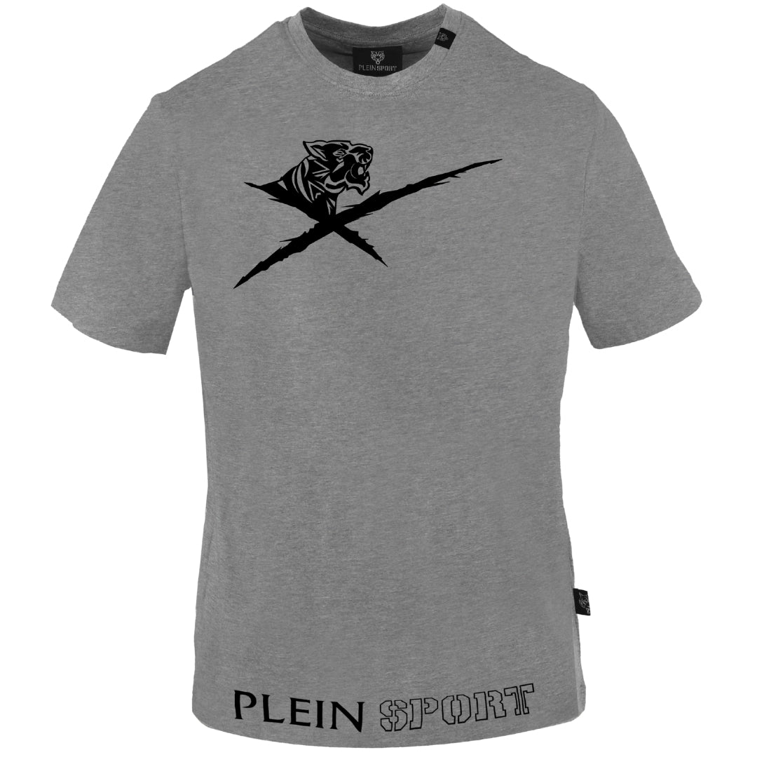 Plein Sport Large Striking Logo Grey T-Shirt S