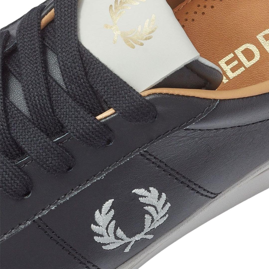 Fred Perry Spencer Vulc Leather B8350 102 Black Trainers