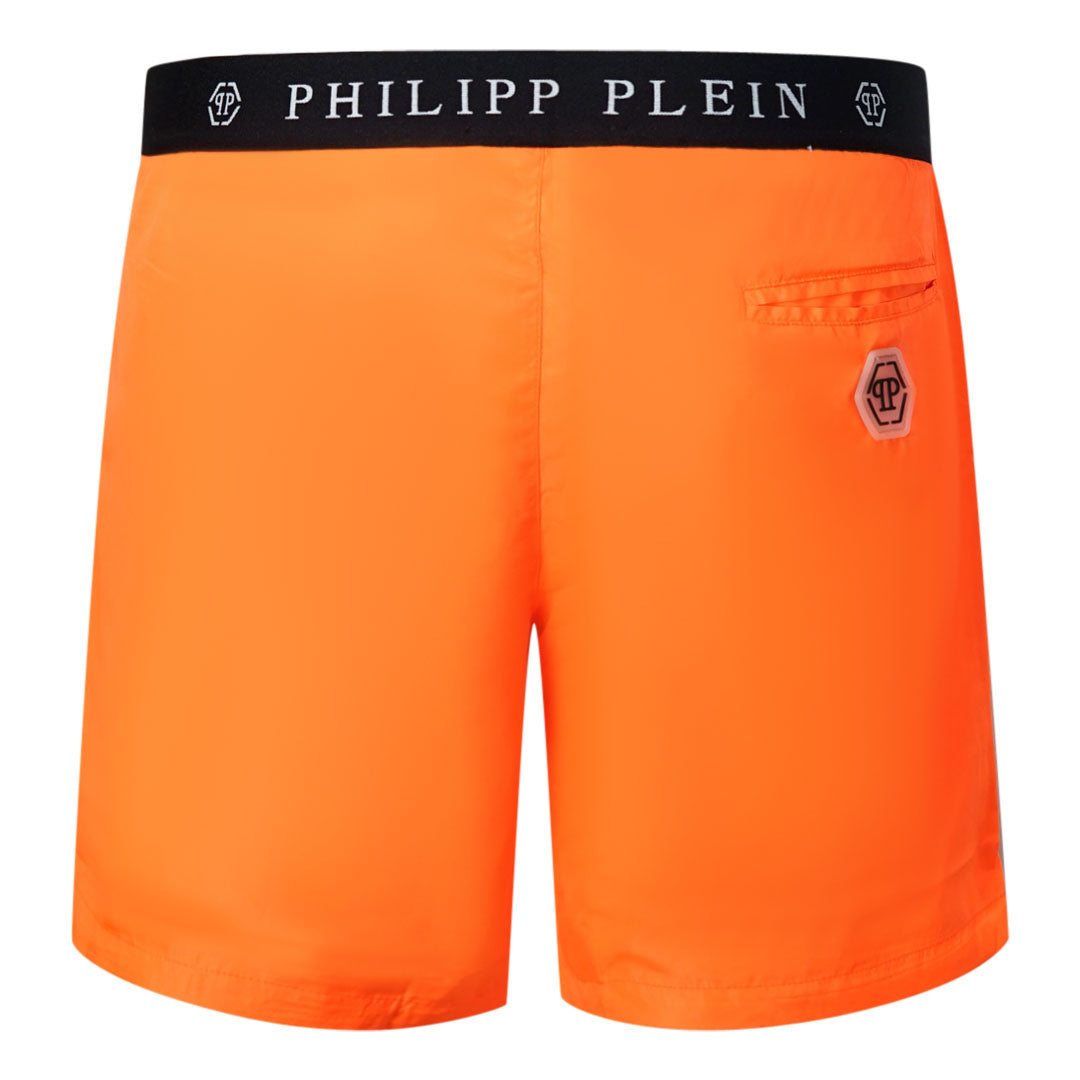 Philipp Plein Mens Cupp14M01 50 Swim Shorts Orange