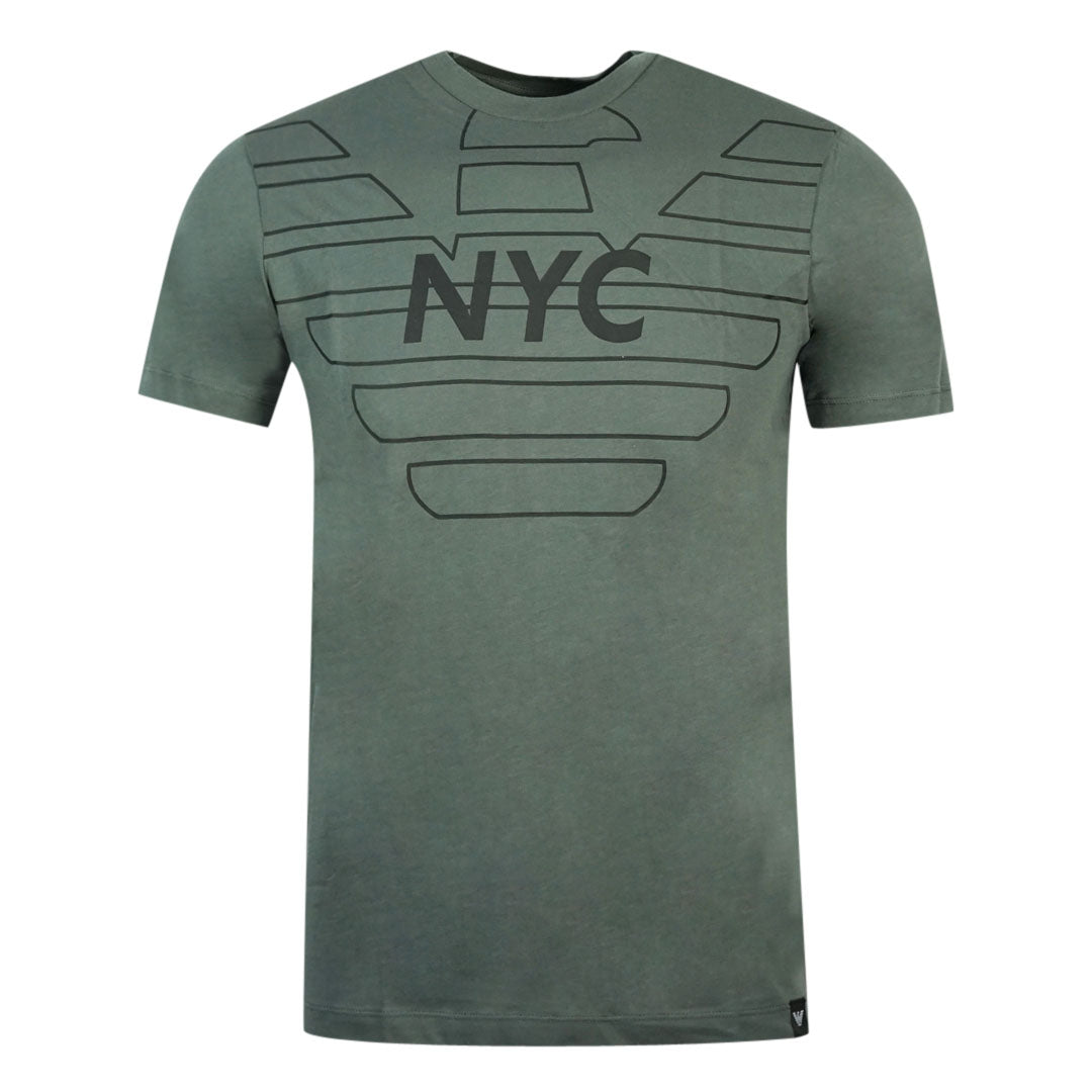 Emporio Armani Mens T Shirt 3Z1T76 1Jpzz 0544 Green