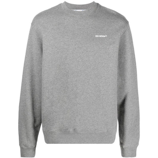 Off White Mens Omba057C99Fle0130801 Jumper Grey