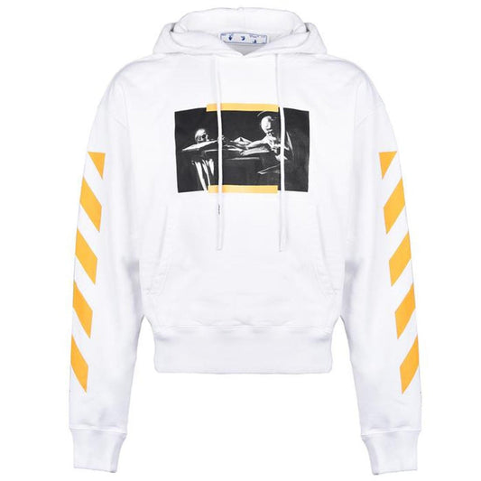 Off White Mens Ombb037F21Fle0110184 Hoodie White