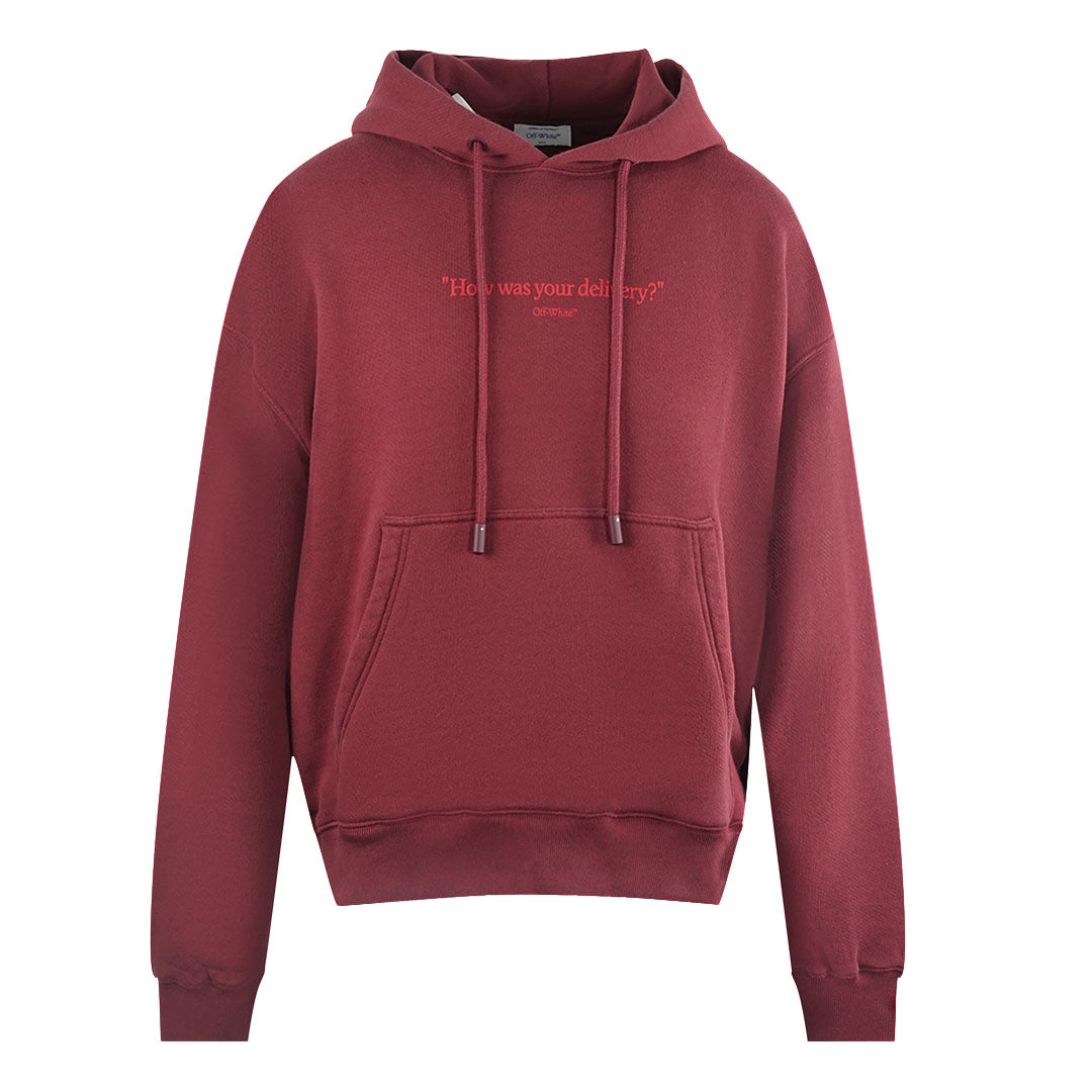 Off White Mens Ombb085F23Fle0052829 Hoodie Dark Red