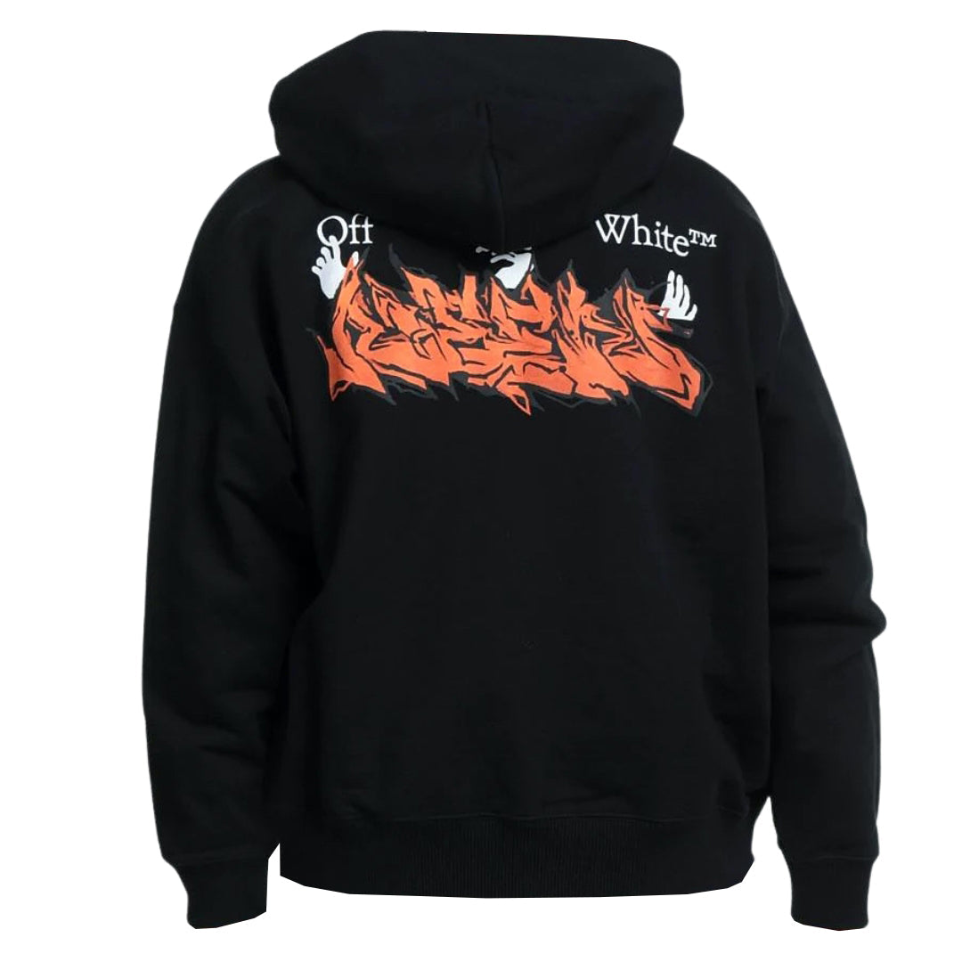 Off White Mens Ombb085S22Fle0061020 Hoodie Black