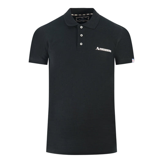 Aquascutum Mens P00123 99 Polo Shirt Black