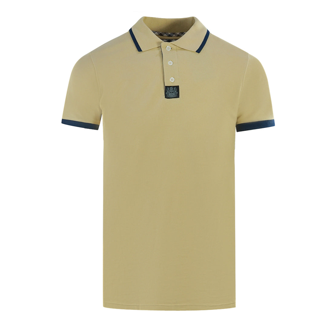 Aquascutum Mens P00323 12 Polo Shirt Beige