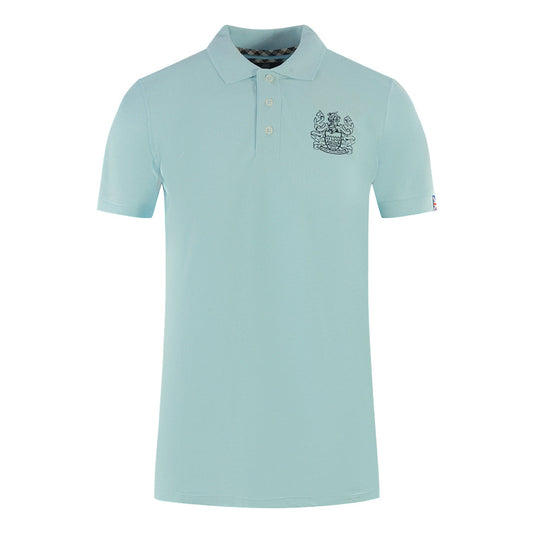 Aquascutum Mens P00423 78 Polo Shirt Light Blue