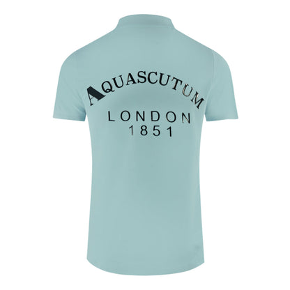 Aquascutum Mens P01323 78 Polo Shirt Light Blue