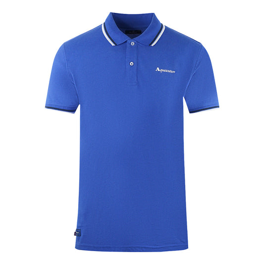 Aquascutum Mens Po002 10 Polo Shirt Royal Blue