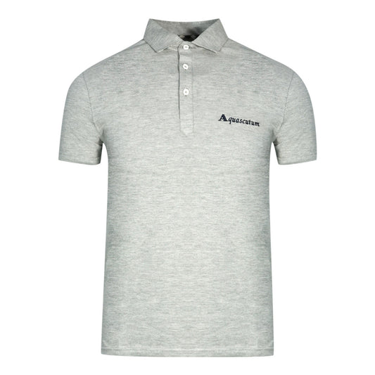 Aquascutum Mens Qmp021 94 Polo Shirt Grey