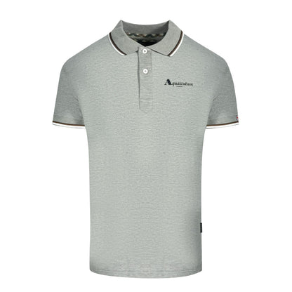 Aquascutum Mens Qmp051 94 Polo Shirt Grey