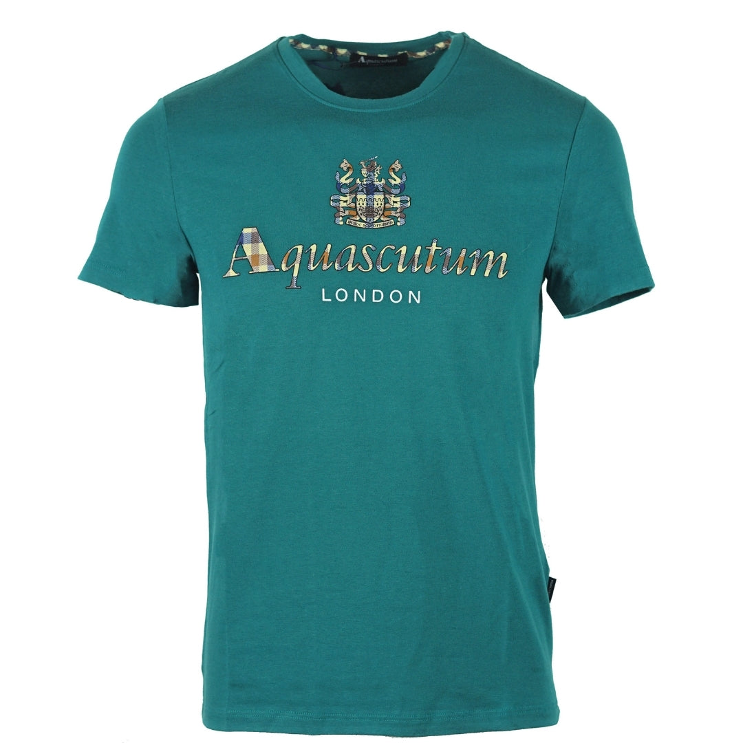 Aquascutum Mens Qmt003M0 08 T Shirt Green