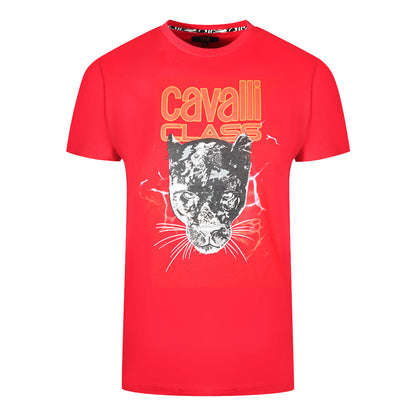 Cavalli Class Mens Qxt61J Jd060 02000 T Shirt Red