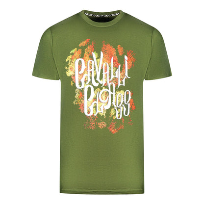 Cavalli Class Mens Qxt61M Jd060 04050 T Shirt Green