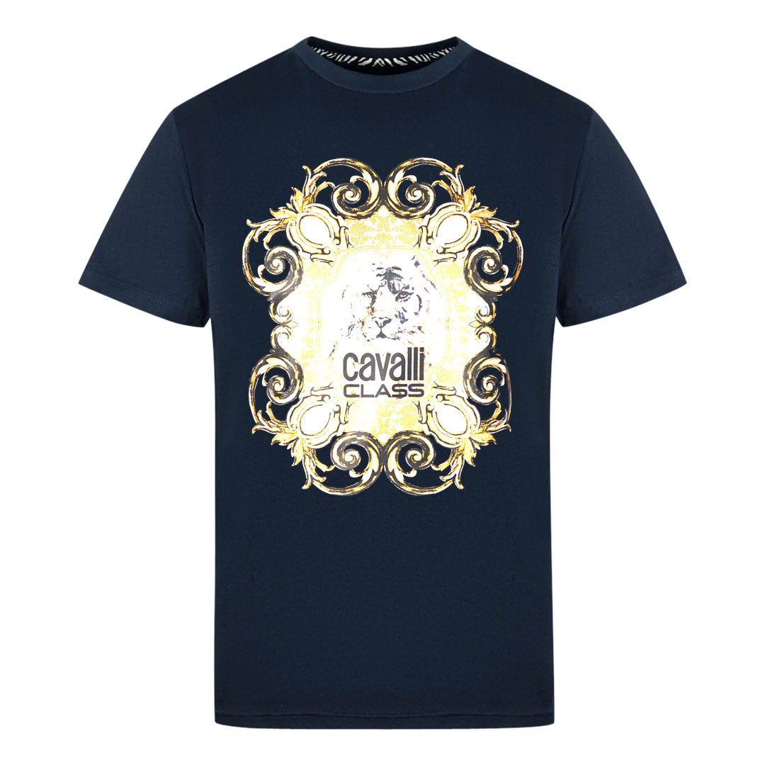 Cavalli Class Mens Qxt61S Jd060 04926 T Shirt Navy