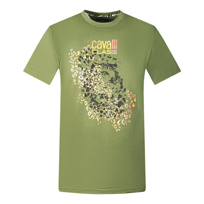 Cavalli Class Mens Qxt61V Jd060 04050 T Shirt Green