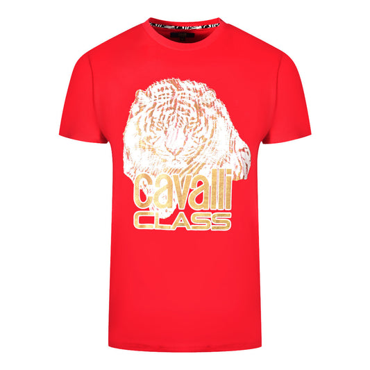 Cavalli Class Mens Qxt61W Jd060 02000 T Shirt Red